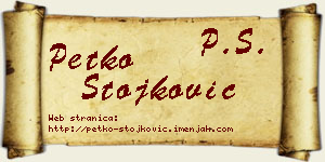 Petko Stojković vizit kartica